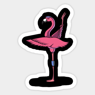 Flamingo Bird Yoga Workout Lover Sticker